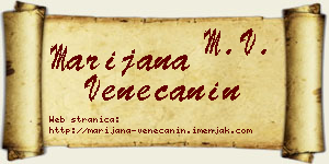 Marijana Venečanin vizit kartica